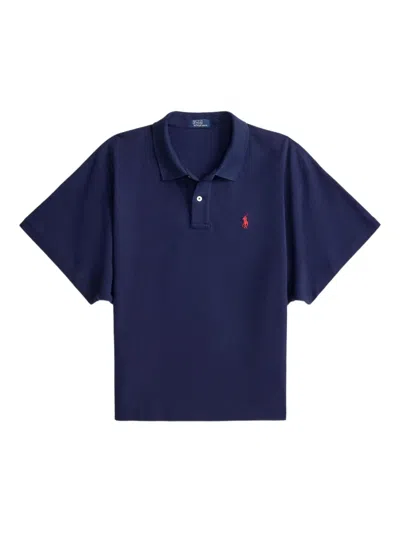 Polo Ralph Lauren Dolman-sleeve Polo Shirt In Blue