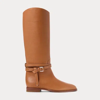 Polo Ralph Lauren Donnely 25 Mm Calfskin Boot In Rl Gold