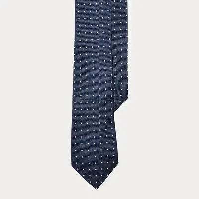 Polo Ralph Lauren Kids' Dot Silk Repp Tie In Blue