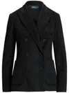 Polo Ralph Lauren Double-breasted Blazer In 黑色