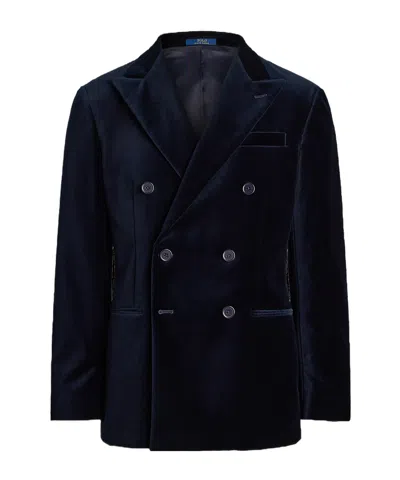 Polo Ralph Lauren Double-breasted Blazer In Black