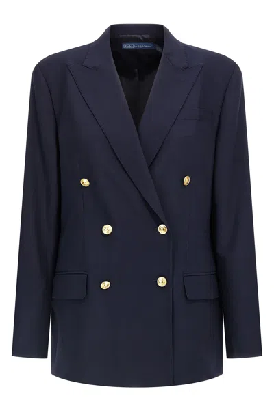 Polo Ralph Lauren Double-breasted Blazer In Blue