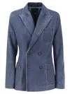 Polo Ralph Lauren Double-breasted Denim Blazer In Denim