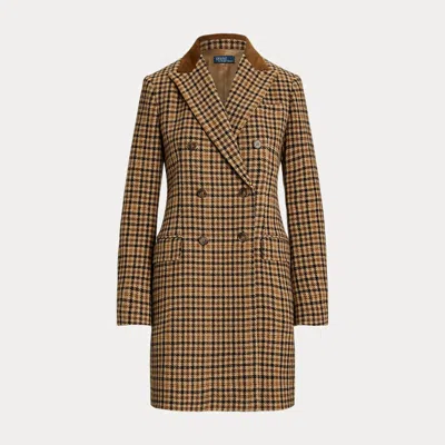 Polo Ralph Lauren Double-breasted Herringbone Coat In Multicoloured