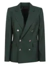 Polo Ralph Lauren Double-breasted Pure Cashmere Jacket With Peak Lapels In Green