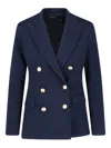 Polo Ralph Lauren Double-breasted Notched Blazer In Blue
