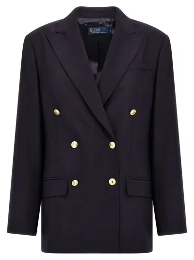 POLO RALPH LAUREN DOUBLE-BREASTED STRETCH WOOL BLAZER