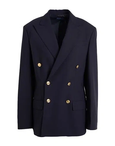Polo Ralph Lauren Double-breasted Wool-blend Blazer In Blue