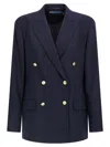 Polo Ralph Lauren Double-breasted Fitted Blazer In Blue