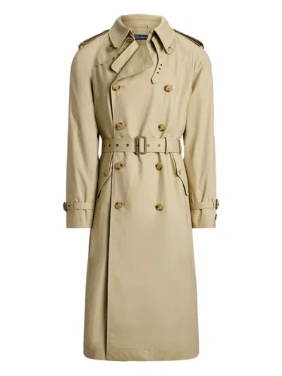 Polo Ralph Lauren Double-breasted Trench Coat In Nude