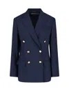 Polo Ralph Lauren Tailored Double-breasted Jacket With Gold Buttons In Blue