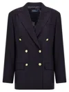 Polo Ralph Lauren Womens Shoulder Pads Long Sleeve Two-button Blazer