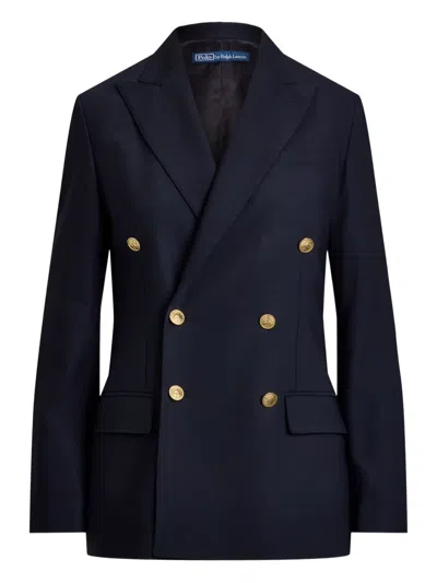 Polo Ralph Lauren Double-breasted Wool Blend Blazer