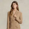 Polo Ralph Lauren Double-breasted Wool-blend Blazer In Brown