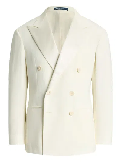 Polo Ralph Lauren Double-breasted Wool Suit In White