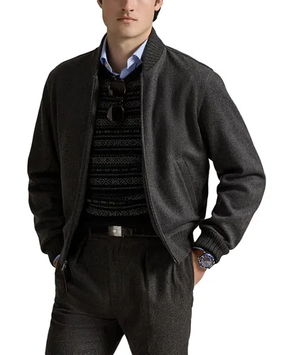 Polo Ralph Lauren Double Faced Bomber Jacket In Black