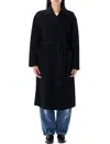 Polo Ralph Lauren Double-faced Wool Wrap Coat In Black