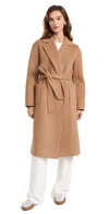 Polo Ralph Lauren Womens Relaxed-fit Wrap-over Wool Maxi Coat Camel Melange In Camel Melange
