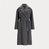 Polo Ralph Lauren Double-faced Wool Wrap Coat In Gray