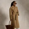 Polo Ralph Lauren Double-faced Wool Wrap Coat In Tan