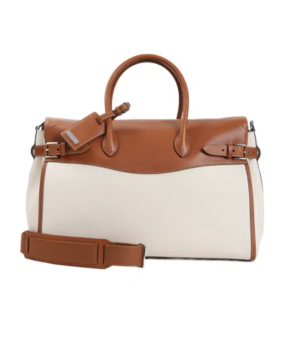 Polo Ralph Lauren Double-handle Luggage Bag In Brown
