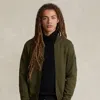 Polo Ralph Lauren Double-knit Bomber Jacket In Gold