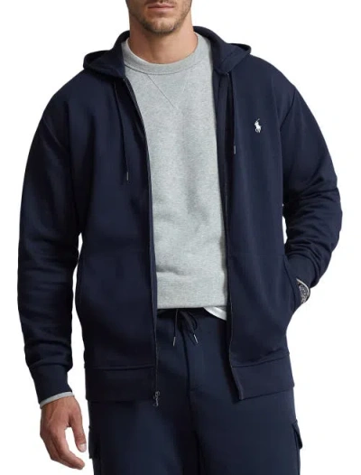 Polo Ralph Lauren Double-knit Full-zip Hoodie In Aviator Navy