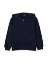 Polo Ralph Lauren Logo-embroidery Zip-up Hoodie In Blue
