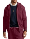 Polo Ralph Lauren Double-knit Full-zip Hoodie In Classic Wine