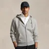Polo Ralph Lauren Double-knit Full-zip Hoodie In Light Sport Heather