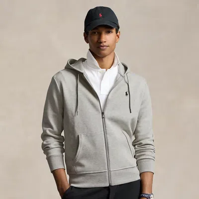 Polo Ralph Lauren Double-knit Full-zip Hoodie In Light Sport Heather