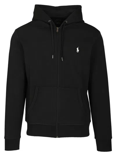 Polo Ralph Lauren Double-knit Full-zip Hoodie Sweatshirts Black