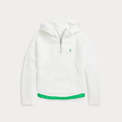 Polo Ralph Lauren Kids' Double-knit Hooded Sweatshirt In Paper White