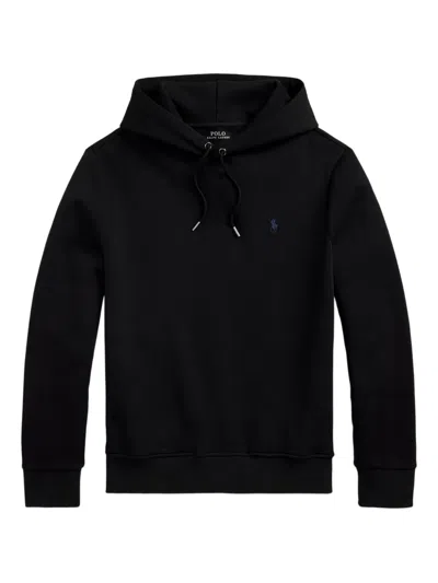 Polo Ralph Lauren Double-knit Hoodie In Black