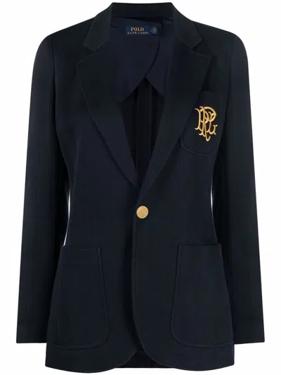 Polo Ralph Lauren Double-knit Jacquard Blazer In Blue
