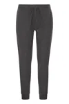 Polo Ralph Lauren Trousers Featuring Elastic Waistband And Ribbed Cuffs In Gray