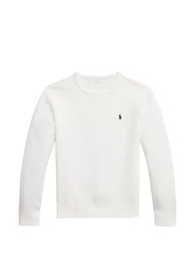 Polo Ralph Lauren Double-knit Logo Sweatshirt In White