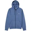 Polo Ralph Lauren Double Knit Polo-pony Hoodie In Blue