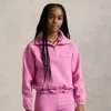 Polo Ralph Lauren Double-knit Quarter-zip Sweatshirt In Laguna Pink/white