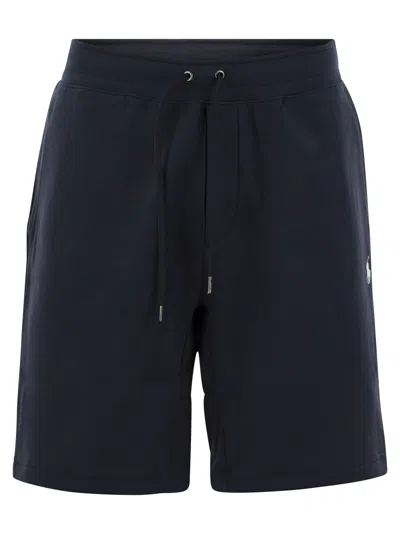 Polo Ralph Lauren Double Knit Shorts In Navy Blue