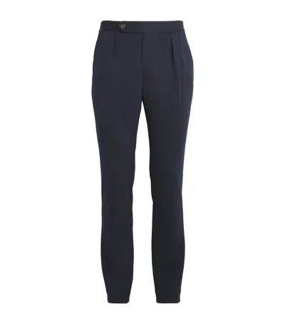 Polo Ralph Lauren Double-knit Tailored Trousers In Navy