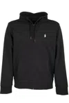 Polo Ralph Lauren Cotton Blend Sweatshirt With Logo Iconic Embroidery In Black