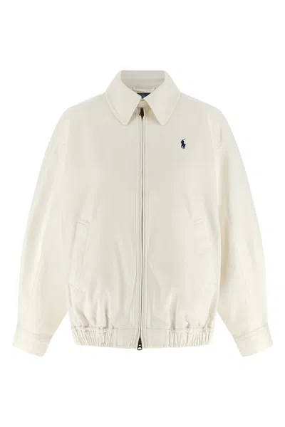 Polo Ralph Lauren Double-sided Cotton Jacket In White