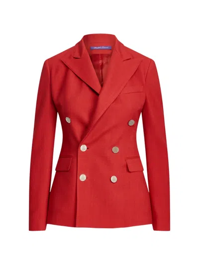 Polo Ralph Lauren Double-breasted Blazer In Red