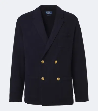 Polo Ralph Lauren Double-breasted Cashmere Cardigan In Blue