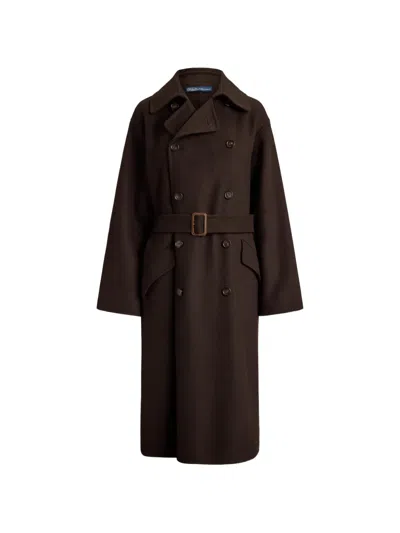 Polo Ralph Lauren Zweireihiger Trenchcoat In Brown
