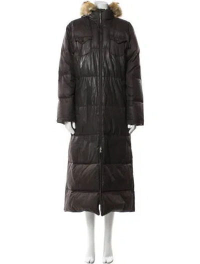 Pre-owned Polo Ralph Lauren Down Coat In Black