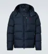 Polo Ralph Lauren Quilted Blue Bomber Jacket In Black