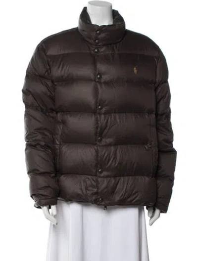 Pre-owned Polo Ralph Lauren Down Jacket In Brown