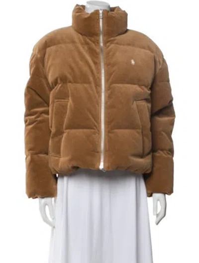 Pre-owned Polo Ralph Lauren Down Jacket In Brown